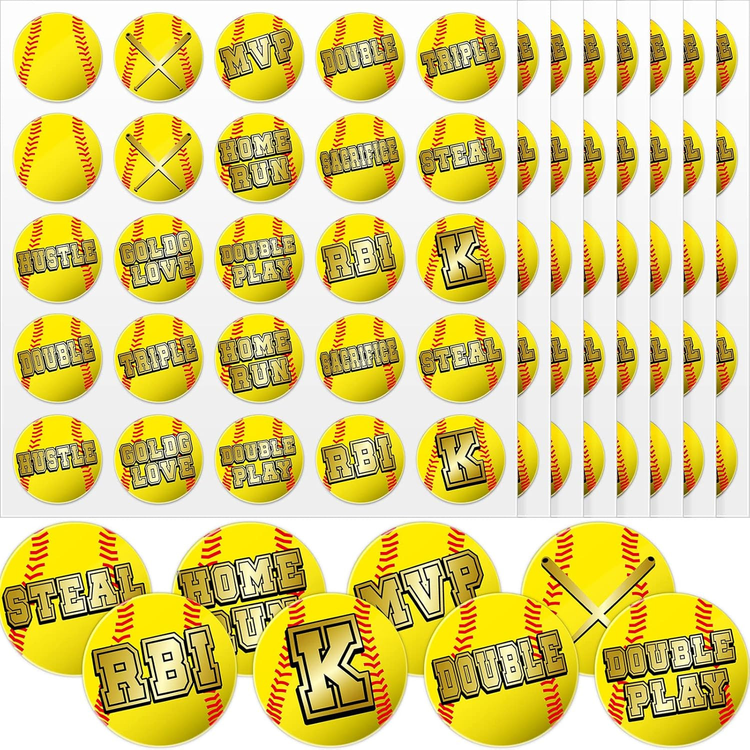 200 Pcs Baseball Softball Helmet Decals Vinyl Sports Softball Stickers Self Adhe