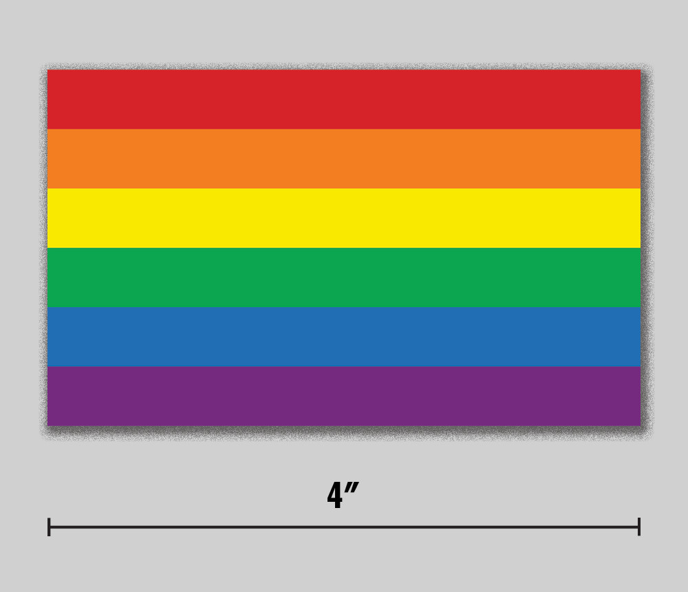 Rainbow Pride Sticker LGBTQ+ Flag 4″ Vinyl Decal