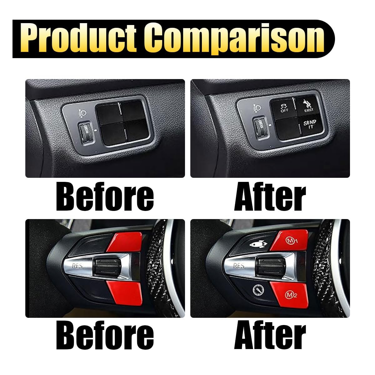 Novelty Stickers Labels for Car or Truck Unused Button, Stickers Decal for Truck