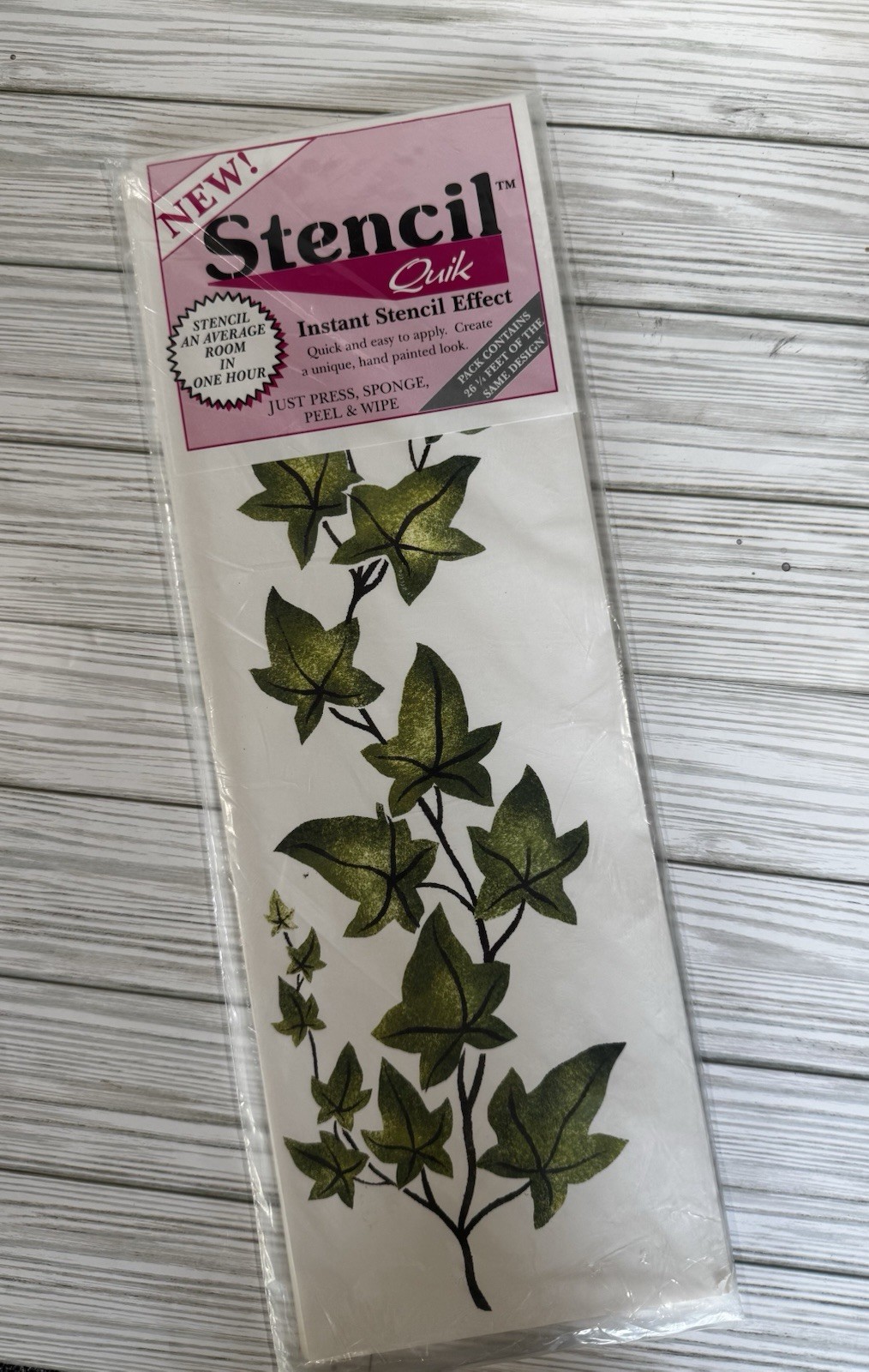 Stencil Quik Ivy Leaves – Just Press Sponge Peel & Wipe