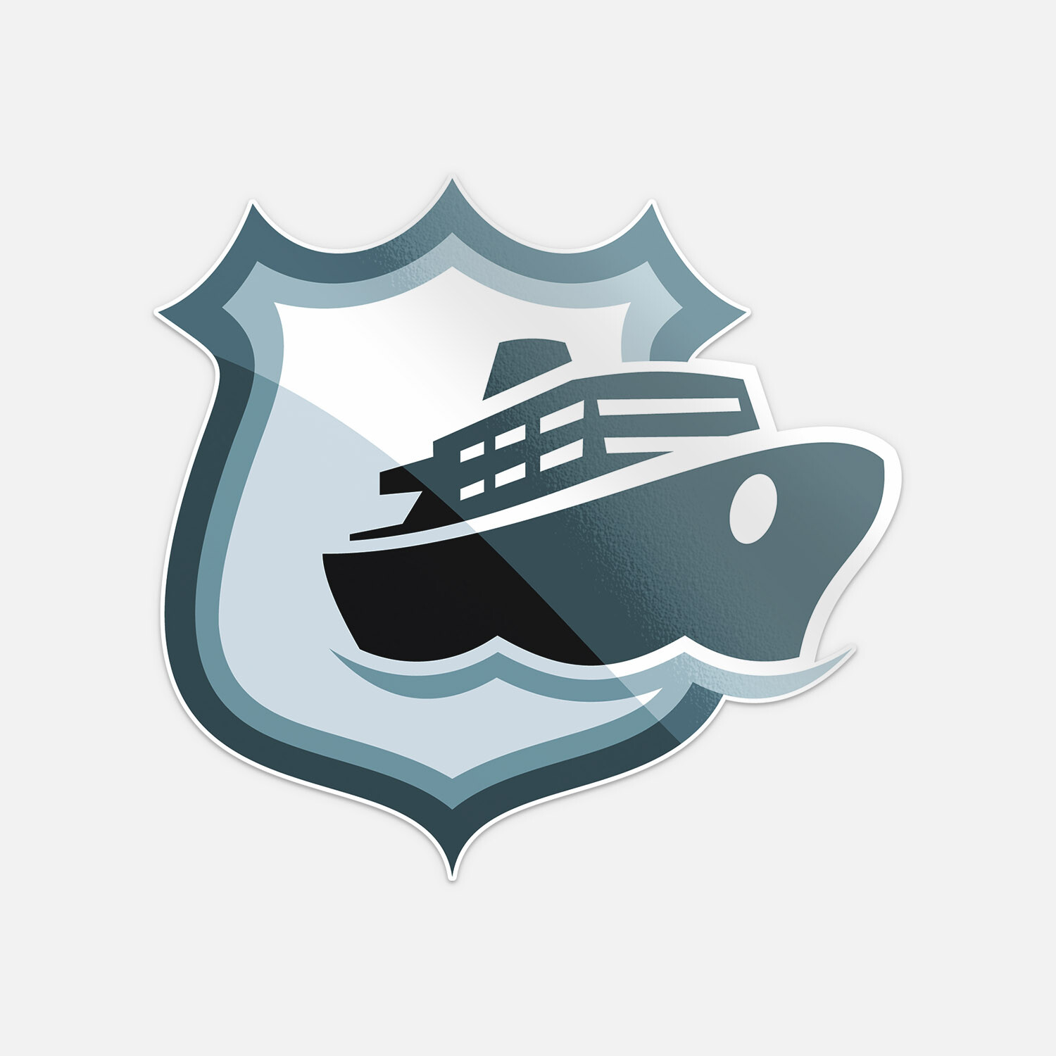 Ship Transportation Emblem Vinyl Sticker Decal