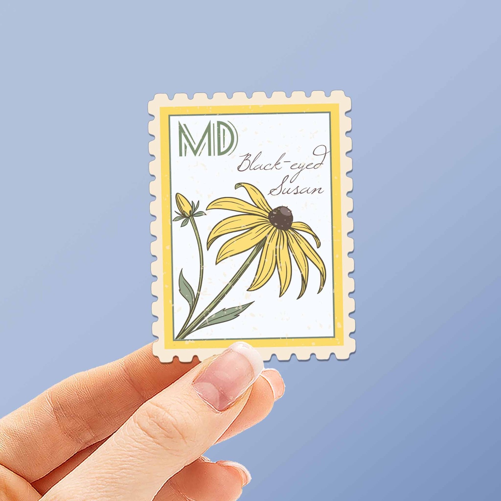 Maryland State Flower Black-Eyed Susan Sticker – Stamp Decal