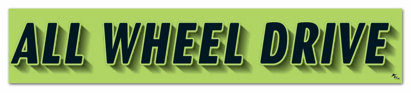 Window Stickers with Slogans for Windshield – Fluorescent Green, 12 Pack