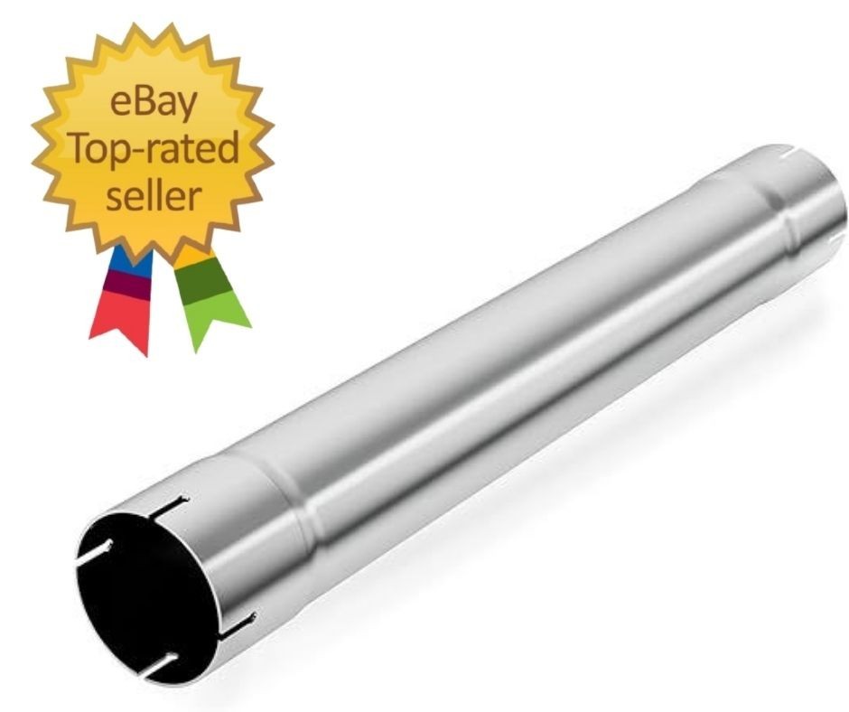 LCGP 4″ Muffler Straight Pipe Stainless Steel 30″ Long 4 Inch without Clamps