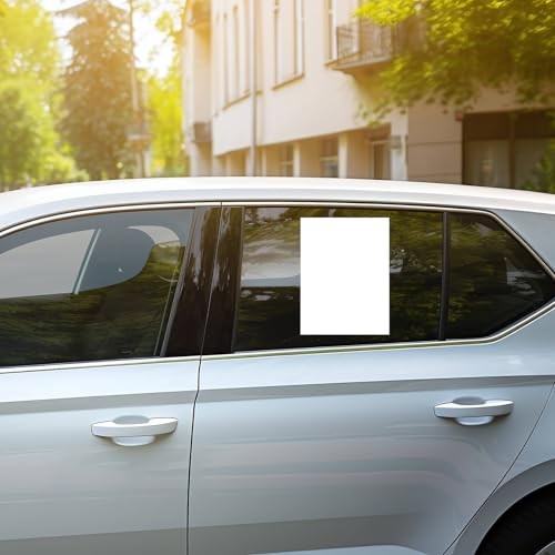 Pcs Outdoor Window Stickers for Car Dealers 8.5″ x 11″ Plain White Blank 100