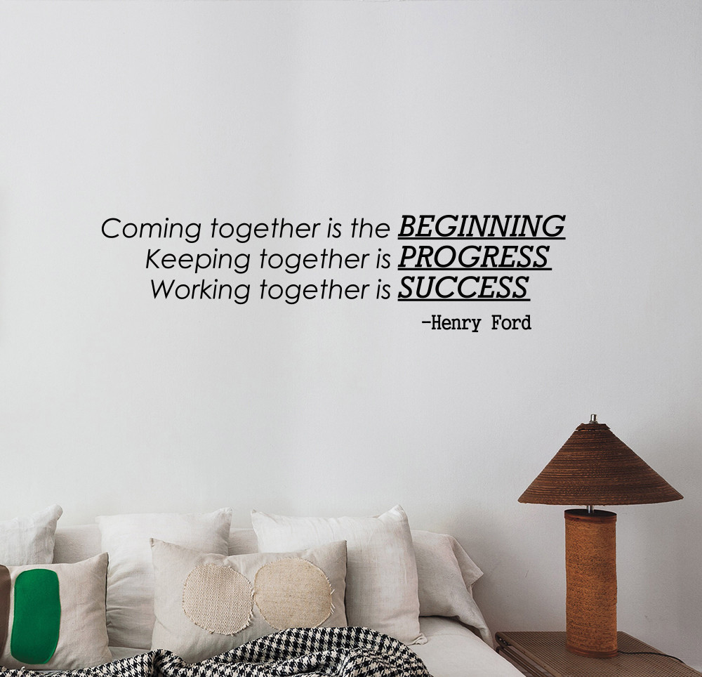 Henry Ford Quote Wall Sticker Business Inspirational Words Vinyl Decal Decor fq3