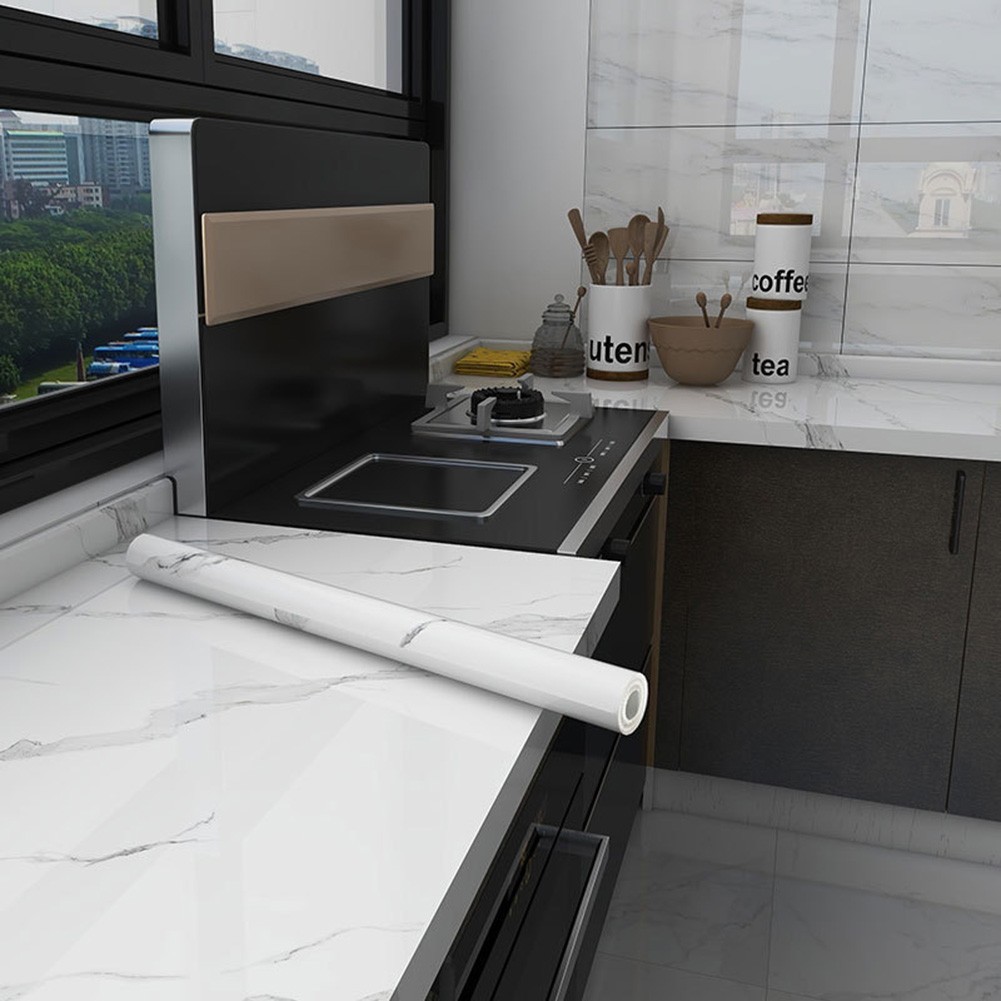 Bathroom Kitchen Moisture-proof Marble Design 60cmX3M Marble Design Waterproof