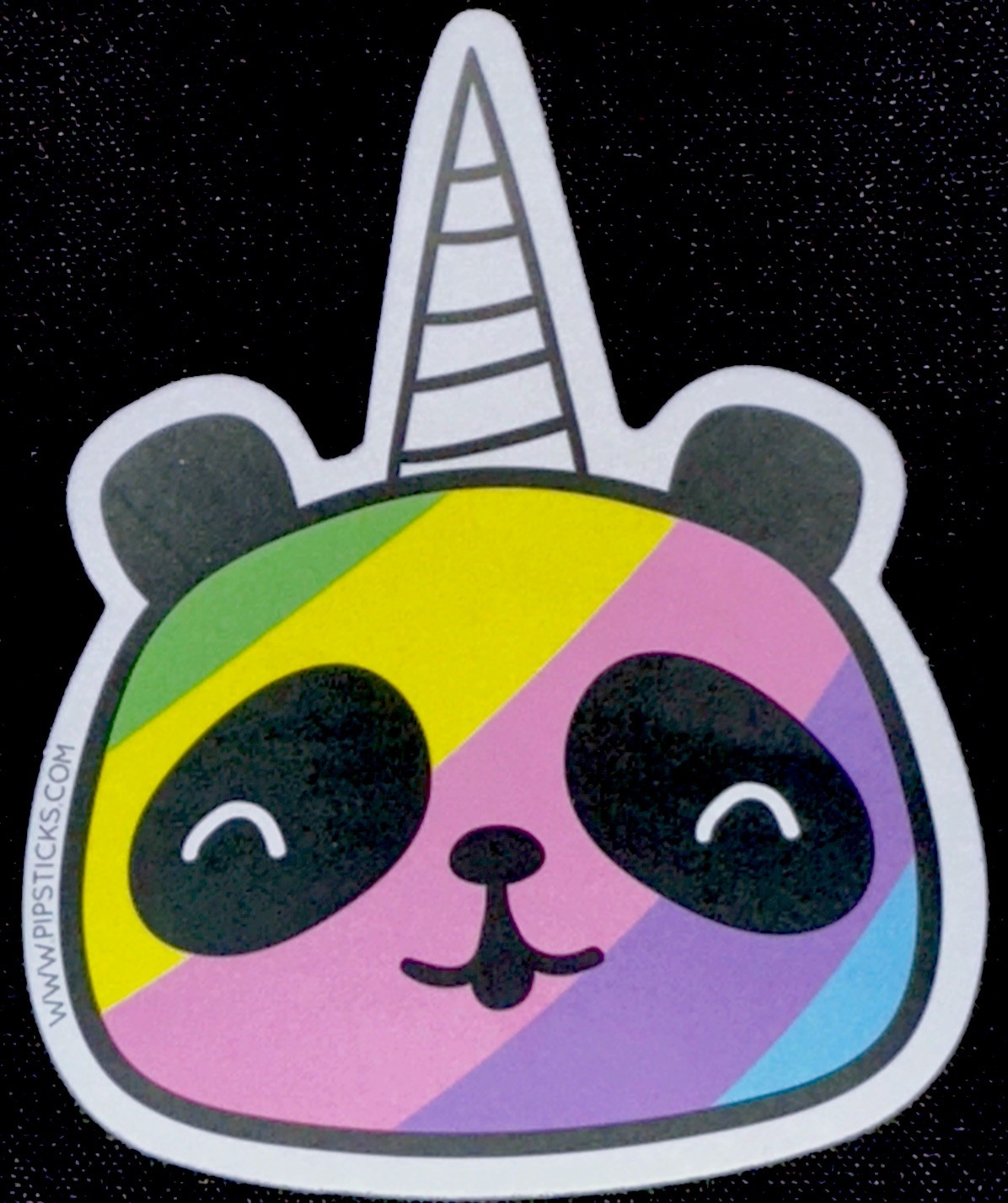 PANDA STICKER✨🩵💜💖💛💚✨3 1/4” X 2 1/2”✨PARTY FUN TIME✨🎉✨VERY CUTE✨🌟💫
