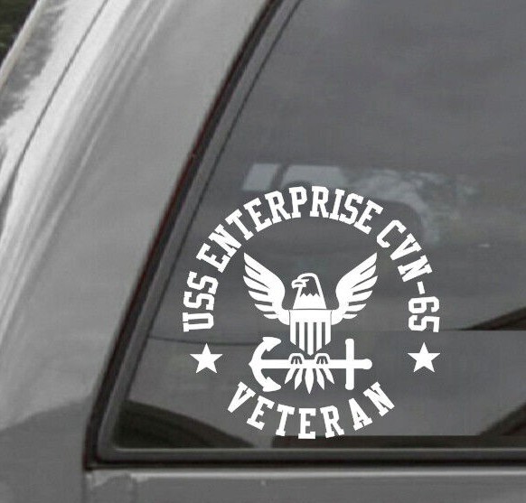 USS ENTERPRISE CVN-65 VETERAN Vinyl Decal STYLE 1 U.S. NAVY