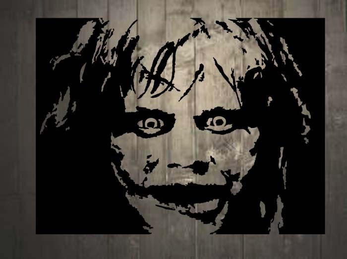 Exorcist Halloween Vinyl Wall Sticker Decal 27 in w x 20 in h