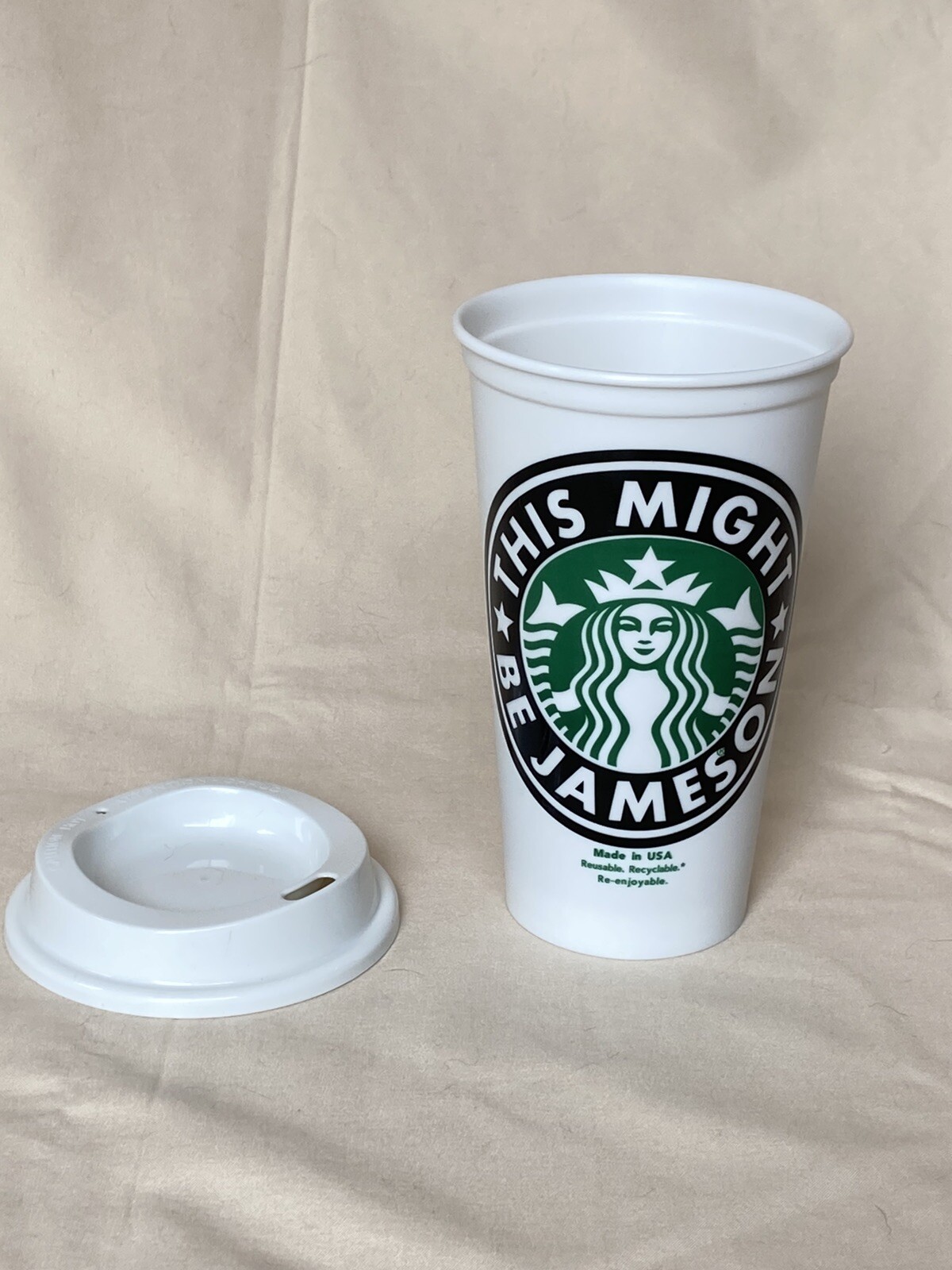 This Might be Jameson, Starbucks Cup W/ lid