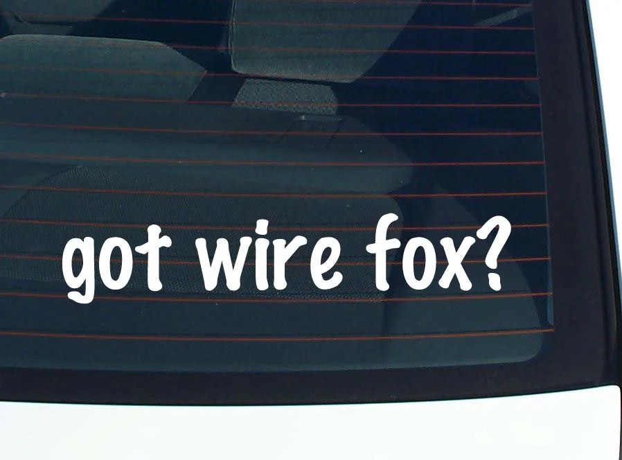 got wire fox? CAR DECAL BUMPER STICKER VINYL FUNNY JOKE WINDOW