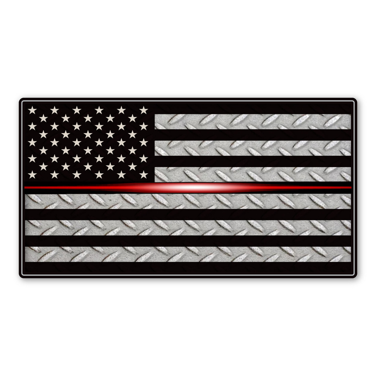 Large Thin Red Line (Laser) Flag Sticker