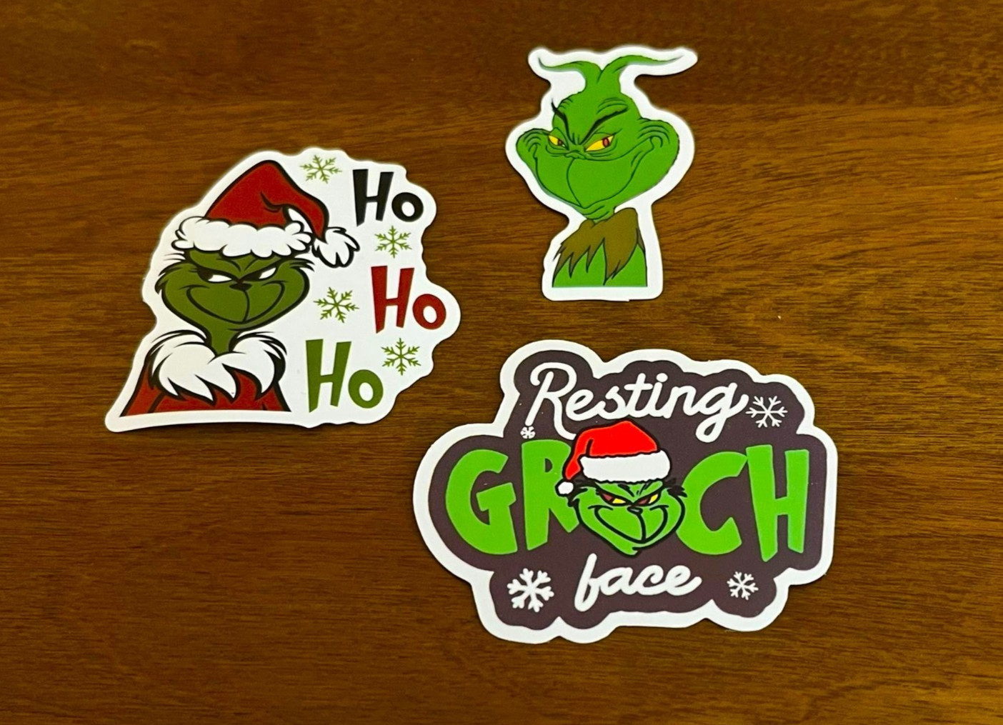 The Grinch Who Stole Christmas Vinyl Sticker Decal Set Of Three Brand New