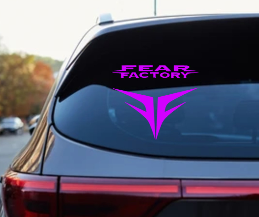 Fear Factory Car Decal Vinyl Band Logo Glossy Bumper Sticker Metal Industrial