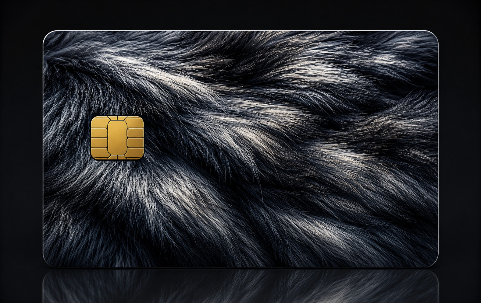 Wolf Fur Print Credit Card Skin Debit Card Vinyl Sticker Animal Wrap