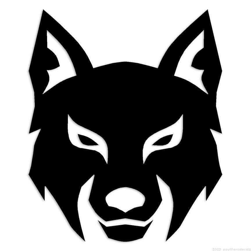 Wolf Head – Decal Sticker – Multiple Colors & Sizes – ebn7244