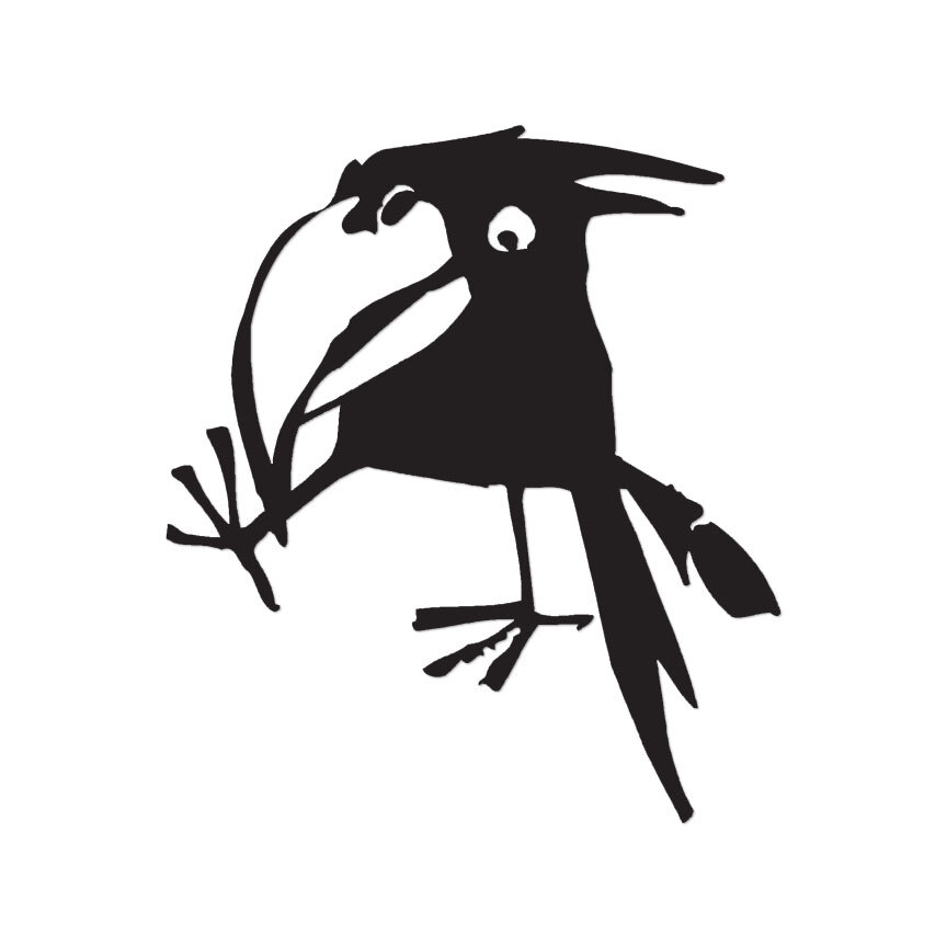 Funny Crow Bird – Vinyl Decal Sticker – Multiple Color & Sizes – ebn835