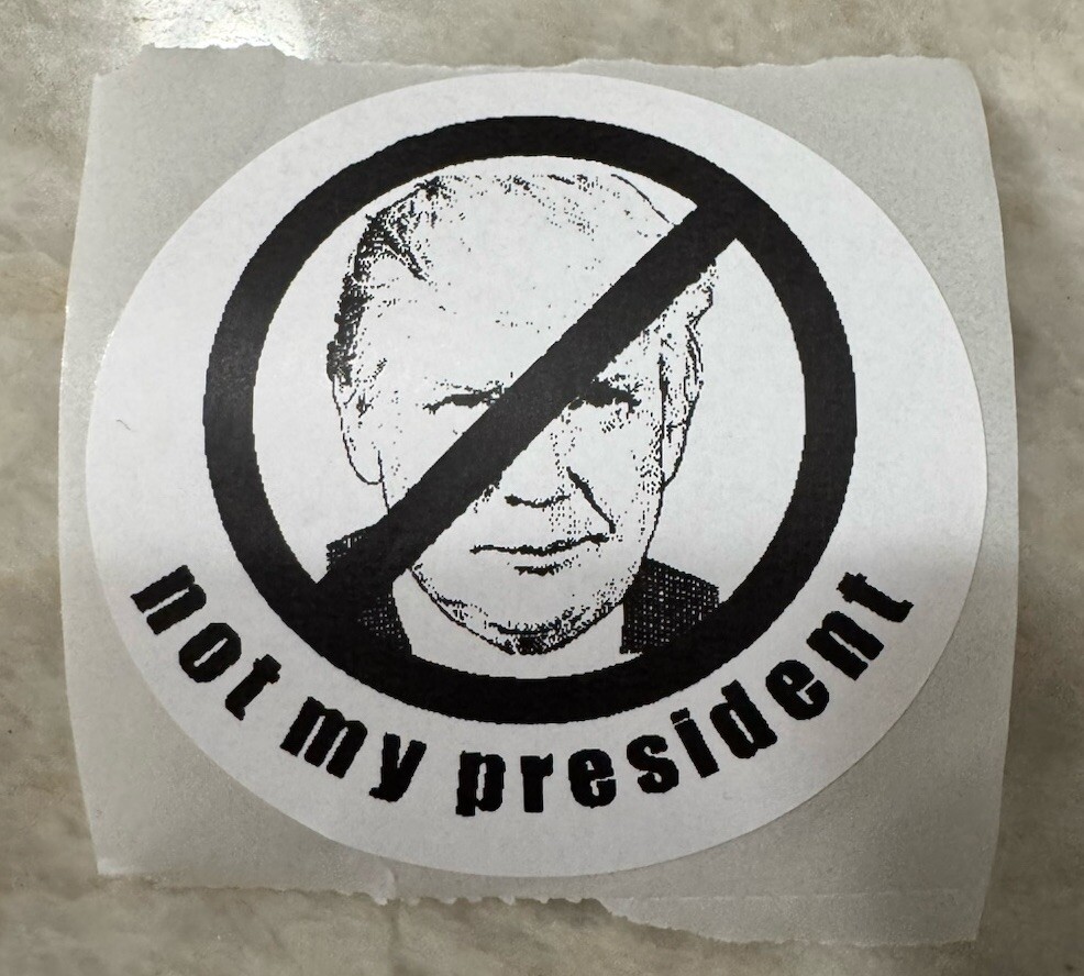 10 Not my President Donald Trump Face Stickers (10 Pack) 2 X 2