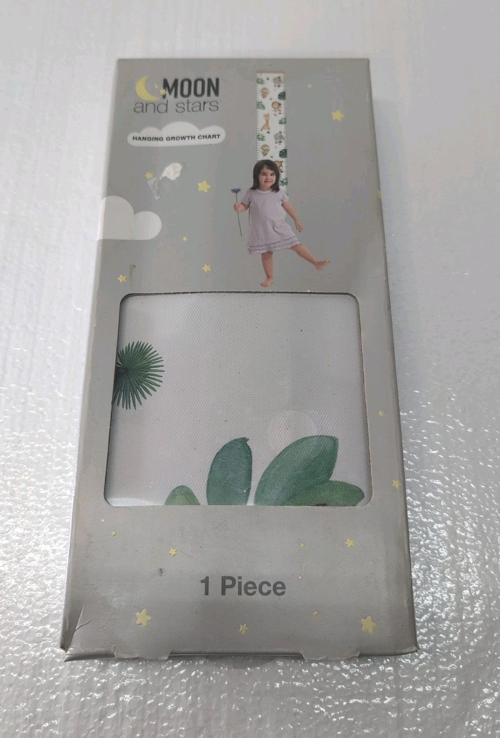 Safri Canvas hanging Growth Chart for Kids room nursery New, Mild Damage On Box