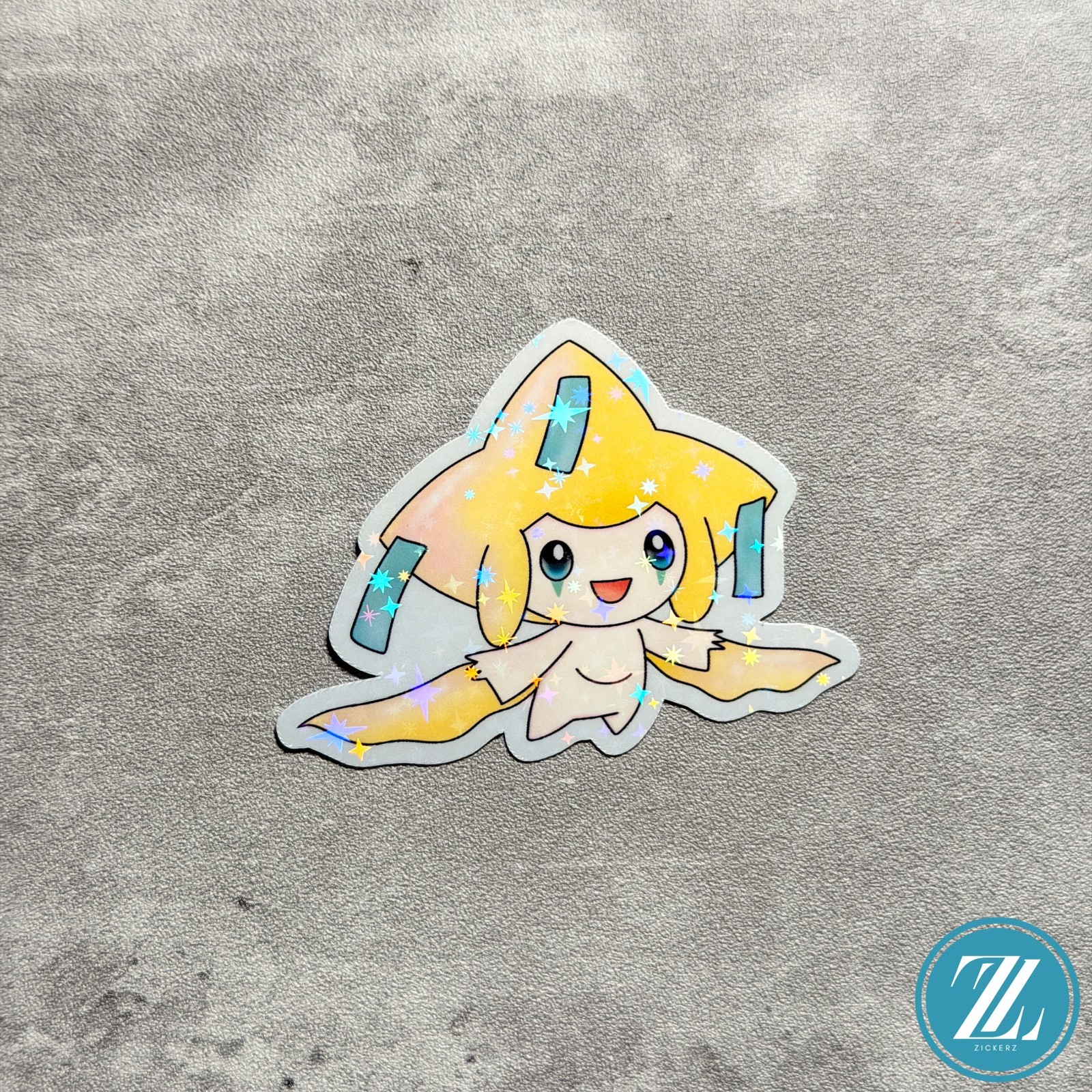 Jirachi Sticker, Holographic Pokémon Decal