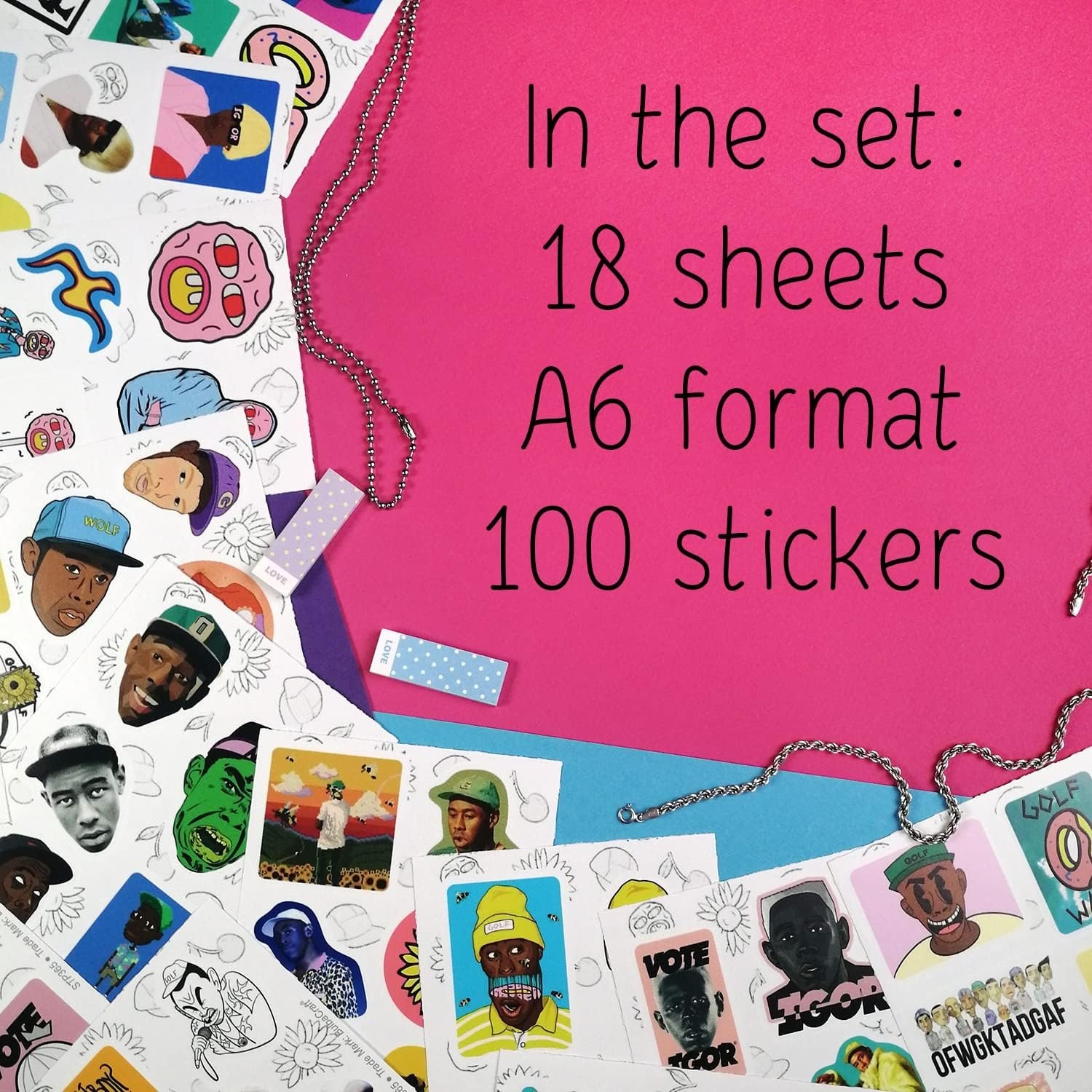 Vibrant 100 Piece Hip Hop Sticker Pack – Durable Vinyl Decals for Teens & Adults