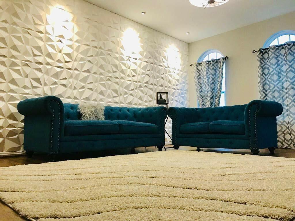 12pcs 30cmx30cm 3D Wall Panels PVC 3D Wallpaper Decorative 3D Wall Panel Tiles