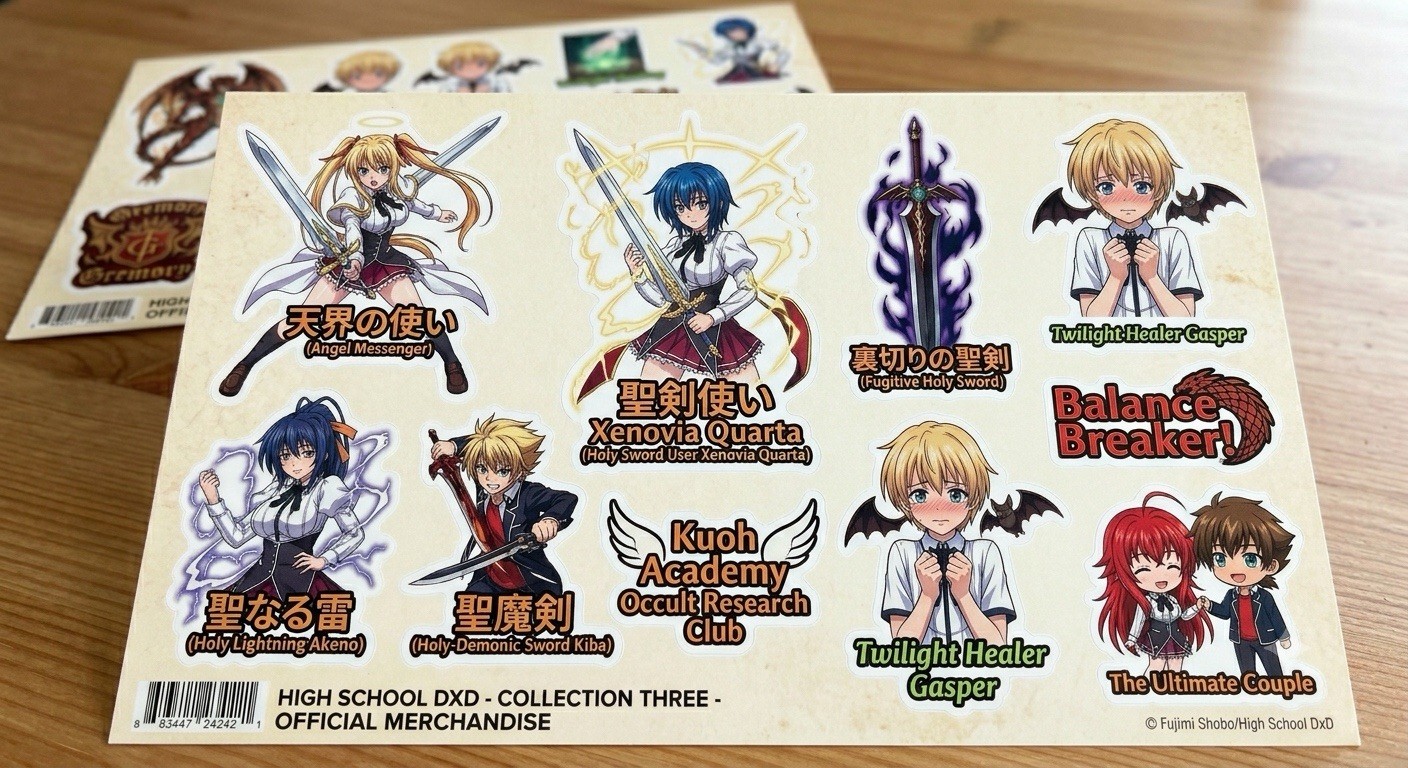 High School DXD Stickers High Quality Glossy Finish