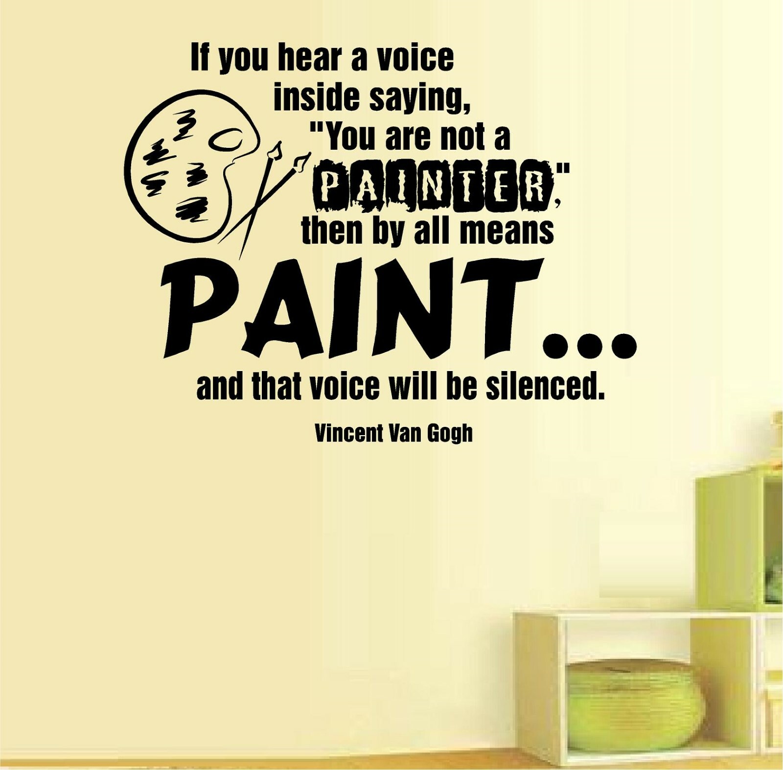 If You Hear A Voice – Vincent Van Gogh Vinyl Decal Home Décor 12″ x 15″