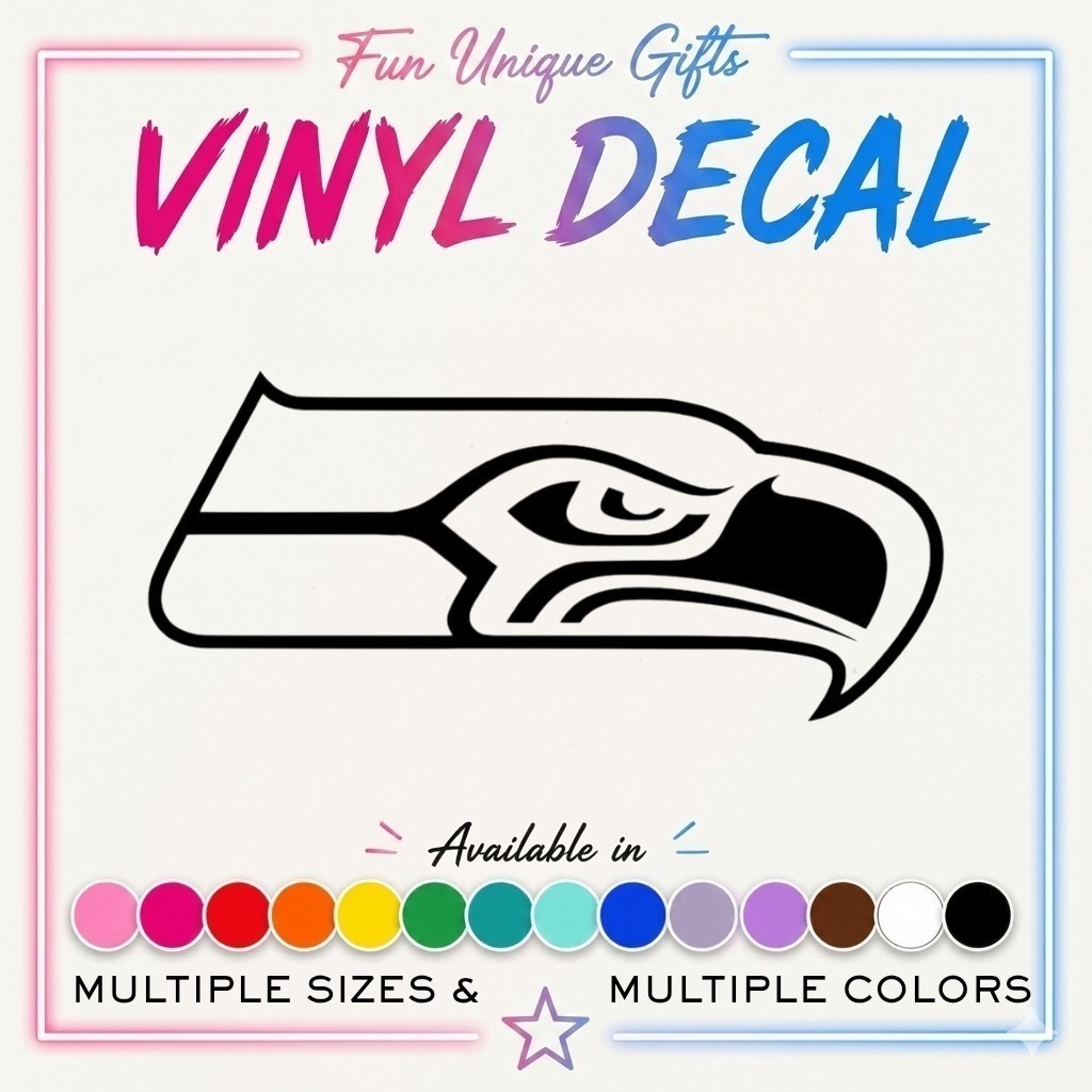 Seattle Seahawks Vinyl Decal Sticker -Multiple Colors & Sizes- FREE SHIPPING