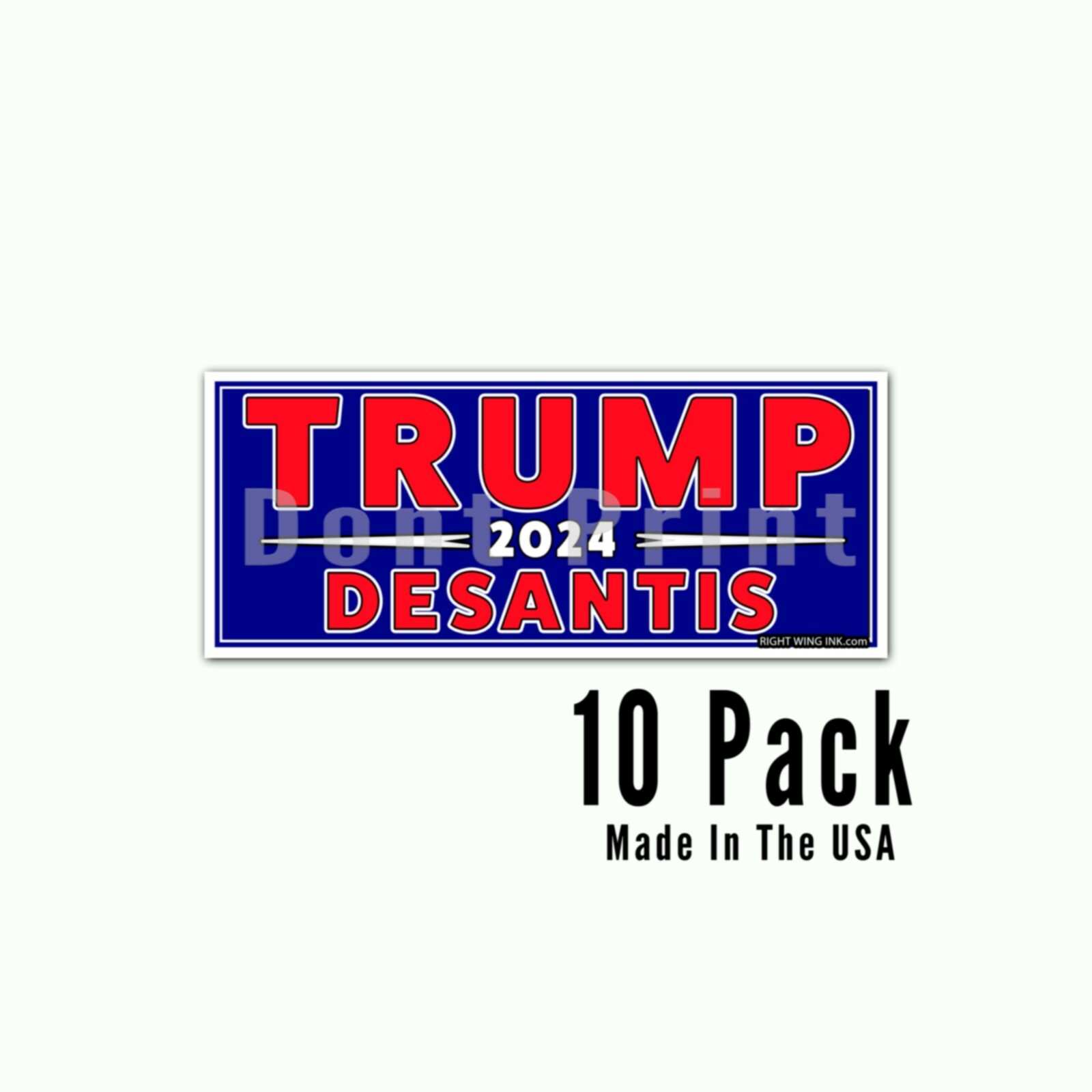 Trump Desantis 2024 Blue – Stickers Decals Made In the USA Black – 2 Pack