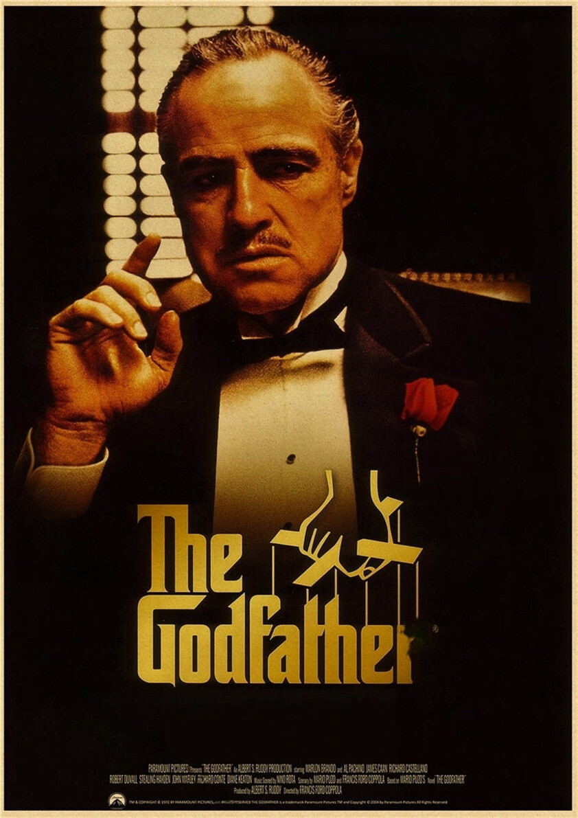 The Godfather Cult Movie Poster – Marlon Brando, Al Pacino, Coppola
