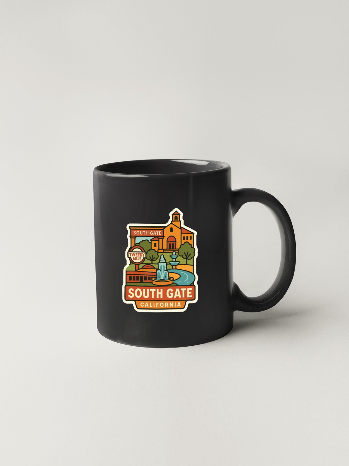 South Gate California Sticker Decal Vinyl Die-Cut City Skyline Landmark Design