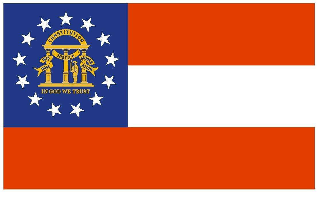 Georgia State Flag Sticker Decal F185