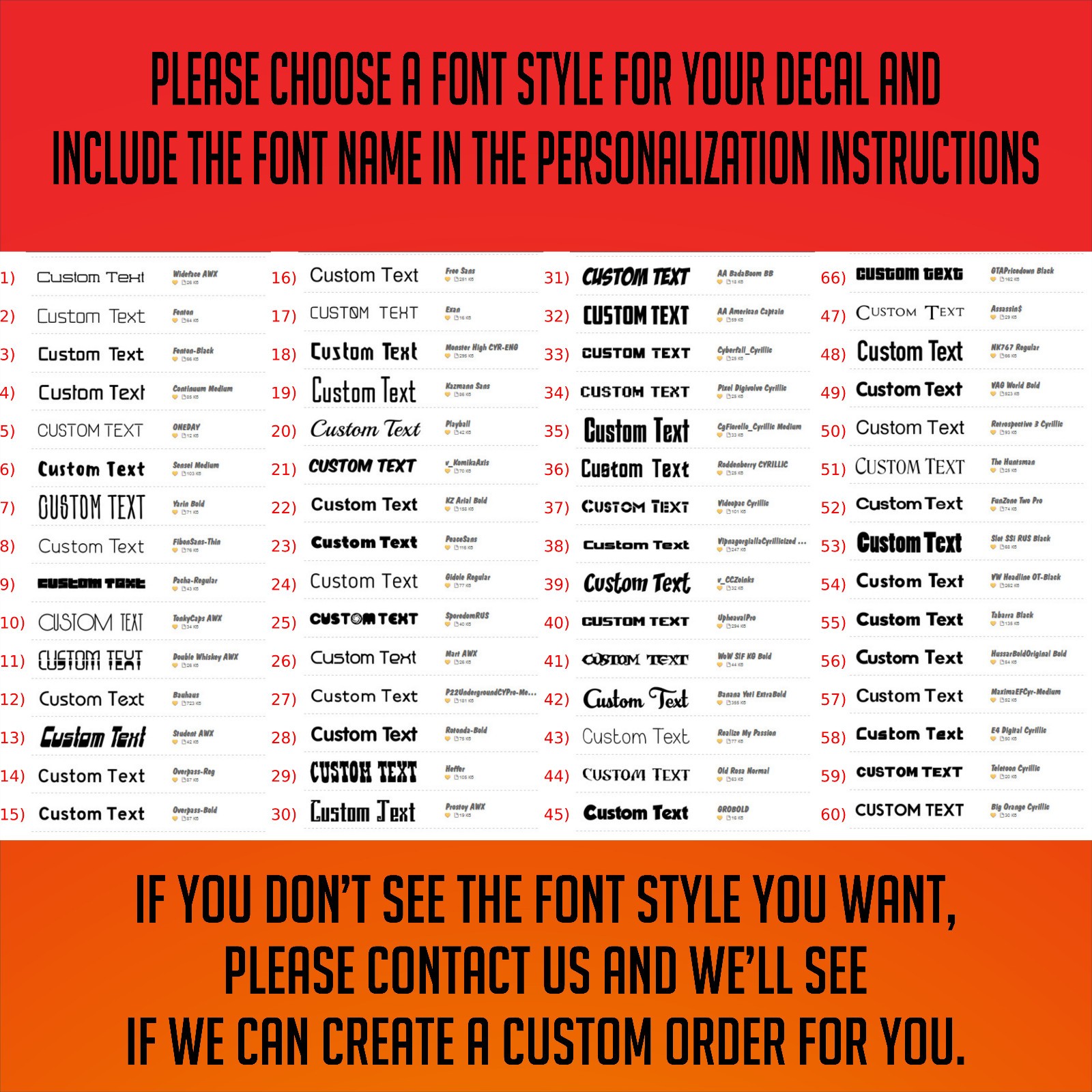Custom Vinyl Decal. Small & Large Decals – Cars Walls Windows Doors Name Sticker