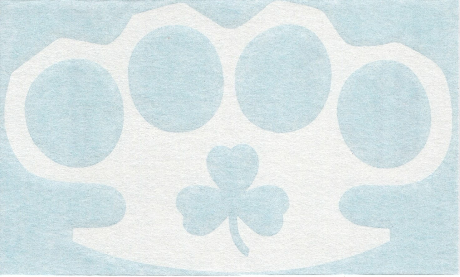 Brass Knuckles Shamrock – Irish Ireland Clover – Car Vinyl Decal Sticker 10153