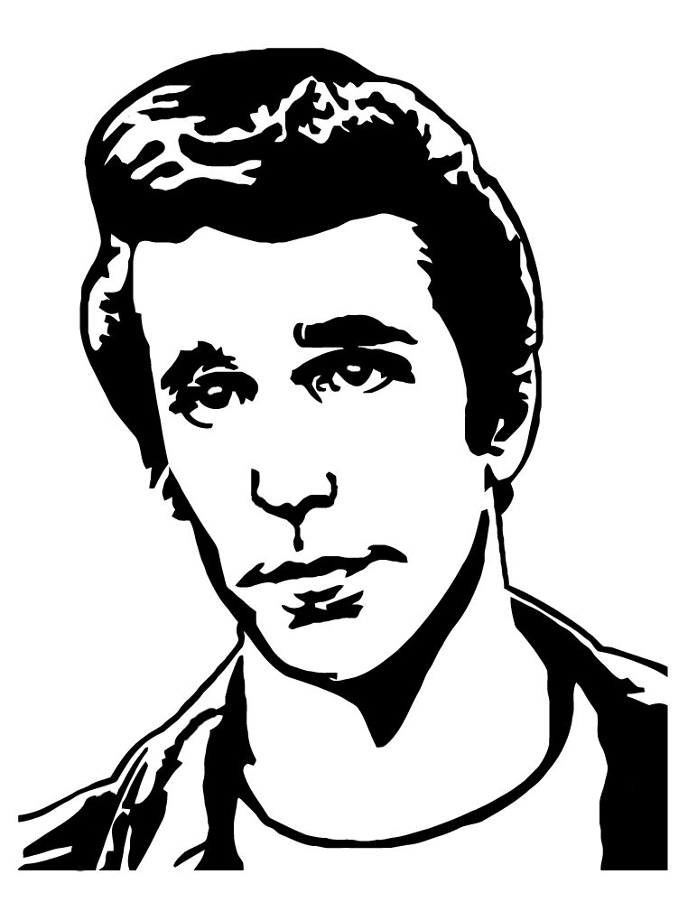 The Fonz vinyl decal Fonzie Henry Winkler Happy Days sticker car laptop 50’s tv