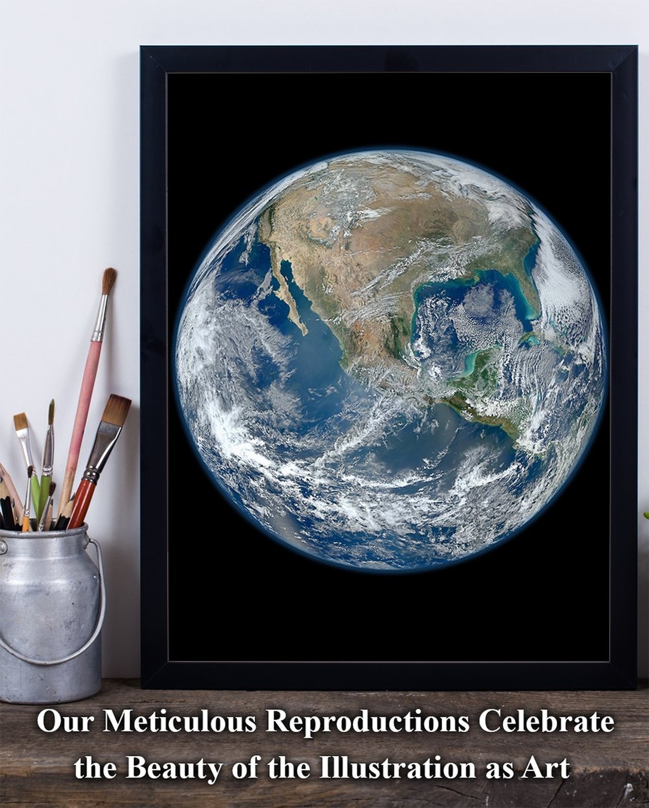 Earth The Big Blue Marble – Space & Astronomy 11×14 Unframed Print, Planet Ar…