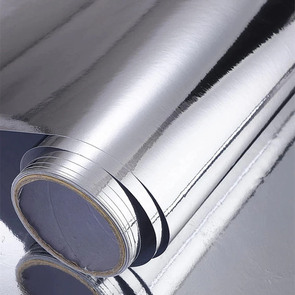 12»X78»Chrome Mirror Silver Vinyl Wrap Sticker Decal Film Sheet,Self-Adhesive