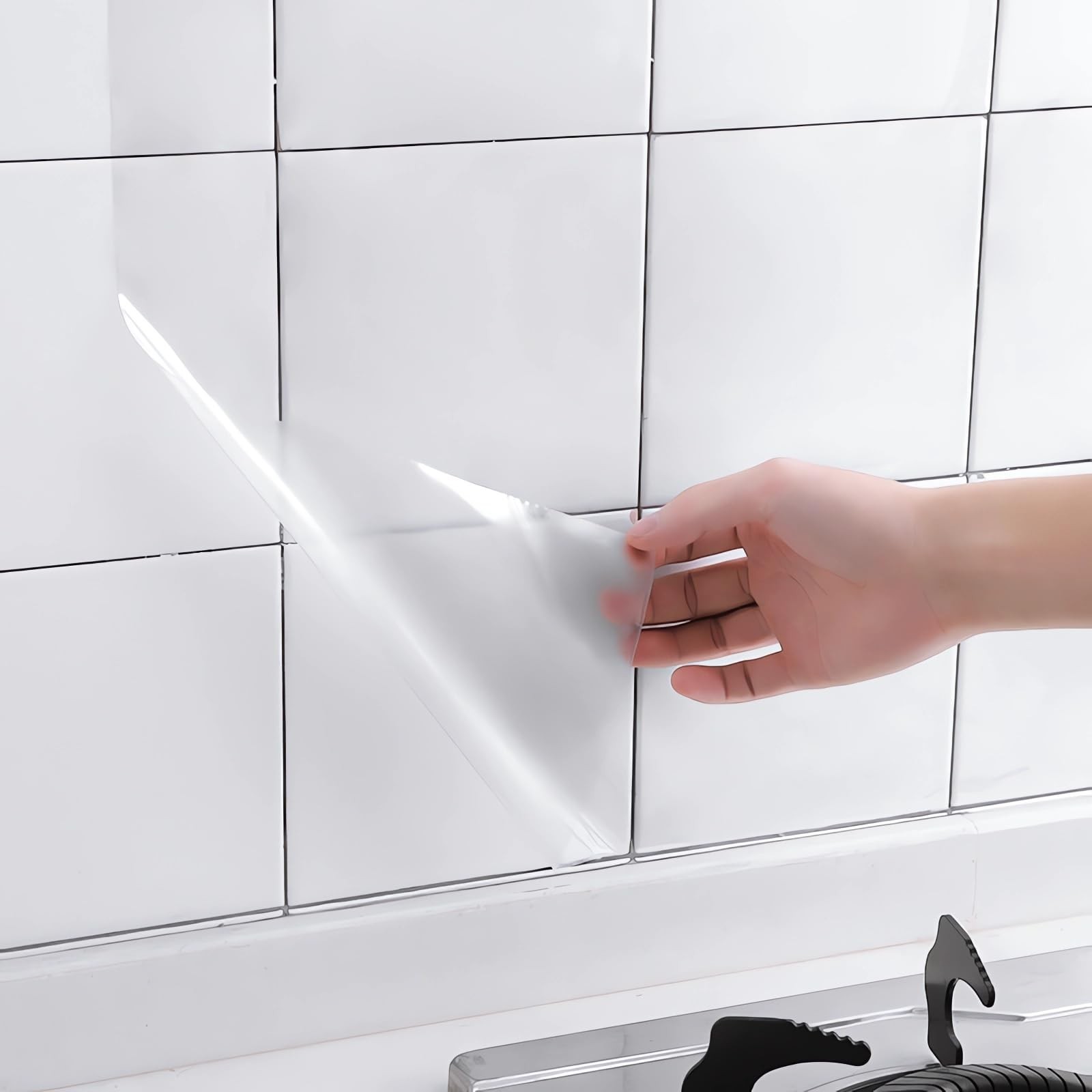 Clear Contact Paper Roll 17.7» x 236» Clear Glossy Self-Adhesive Film Cover…