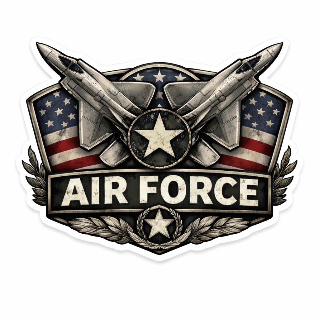 US Air Force USAF Vinyl Decal Sticker Veteran Military American Flag USA 12
