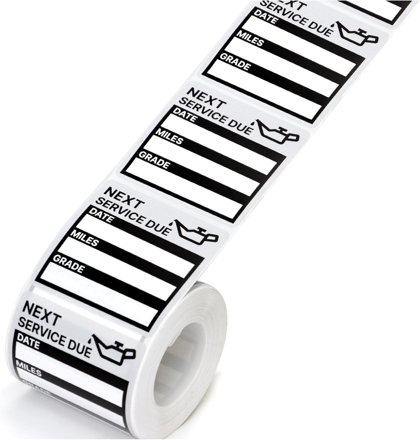 300 Vinyl Oil Change Stickers 2×2 Black New