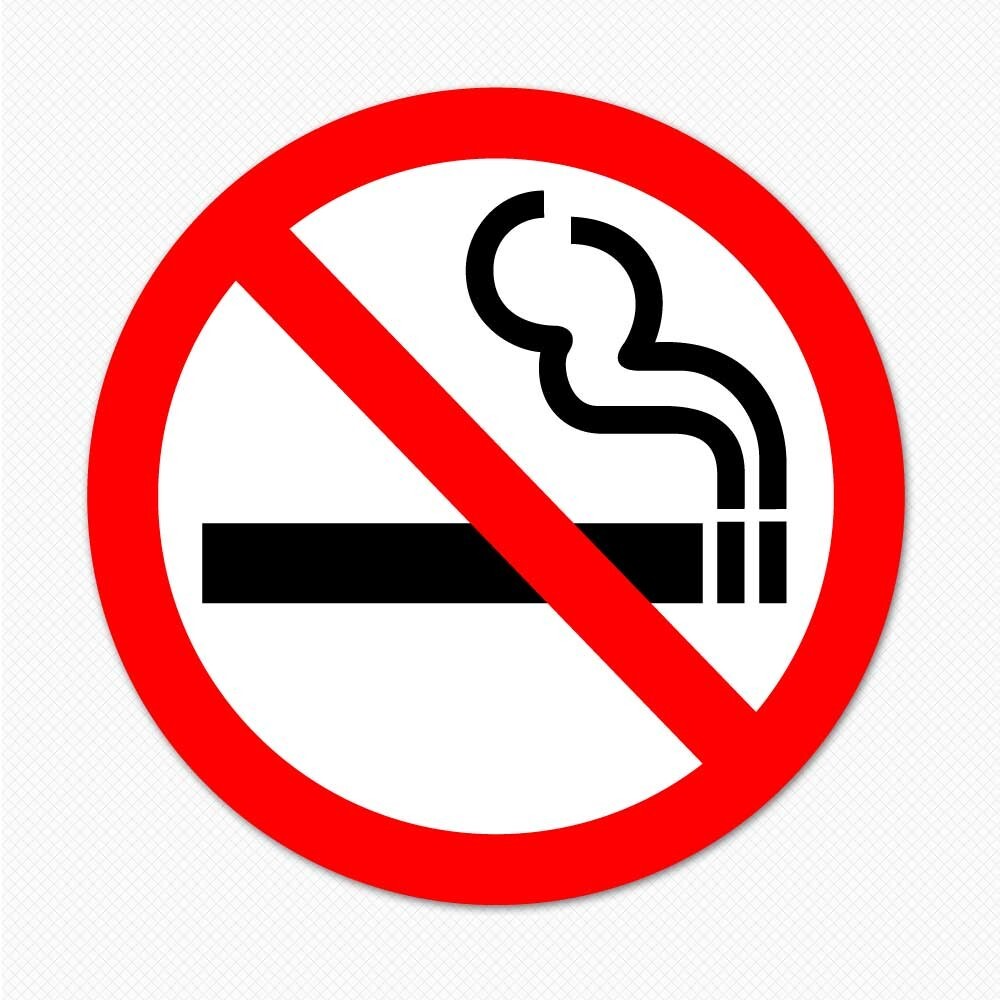 No Smoking Sticker Warning Sign Decal 3″ Inches Vinyl Adhesive Business Signs