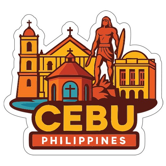 Cebu Philippines Sticker Decal Vinyl Die-Cut City Skyline Landmark Design