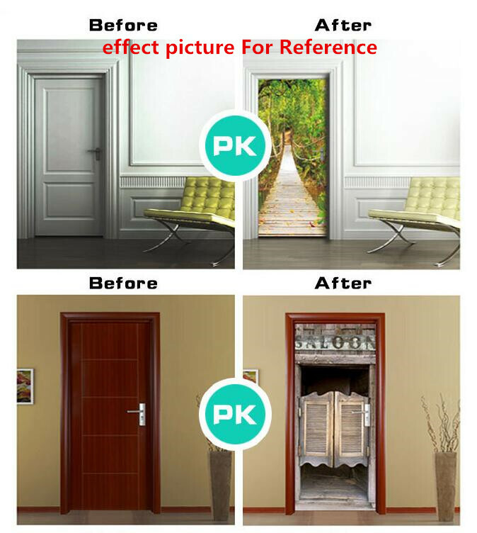 3D Wall Art Galaxy Magic Portal Door Sticker PVC Decal Self-adhesive Wrap Murals