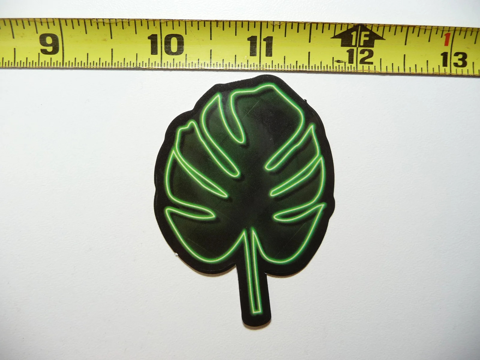 TROPICAL PLANT LEAF NEON STYLE SMALL STICKER DECAL COLORFUL FUNNY