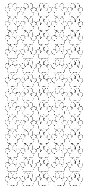 Paw Stickers Sticker White 3/4″ DC15-010