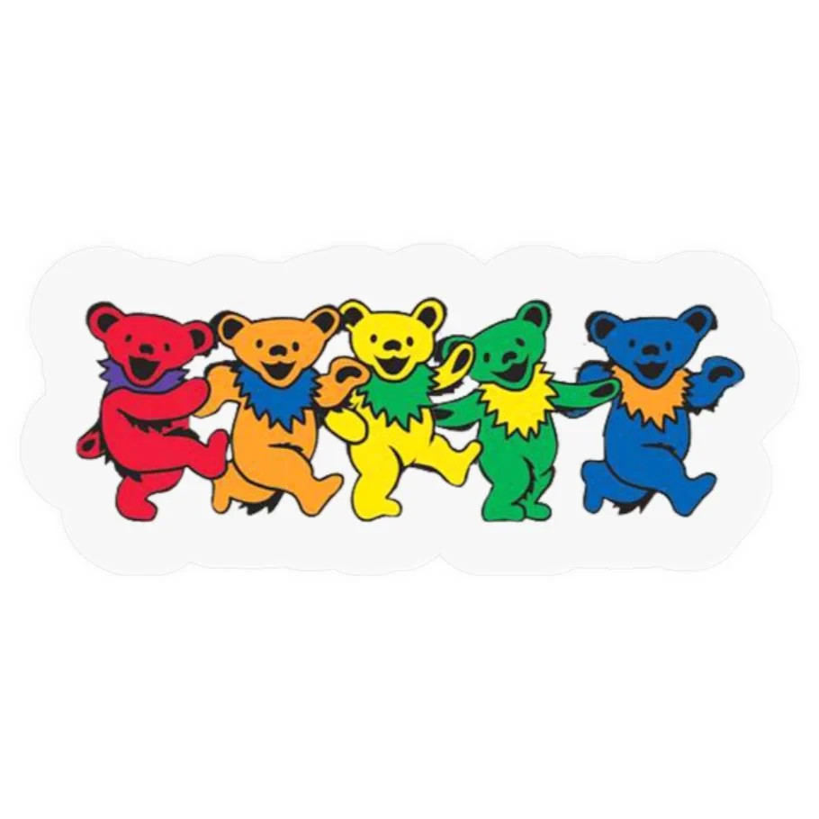 GRATEFUL DEAD Dancing Bears *NEW* Die Cut Sticker 2-1/2″ x 1″