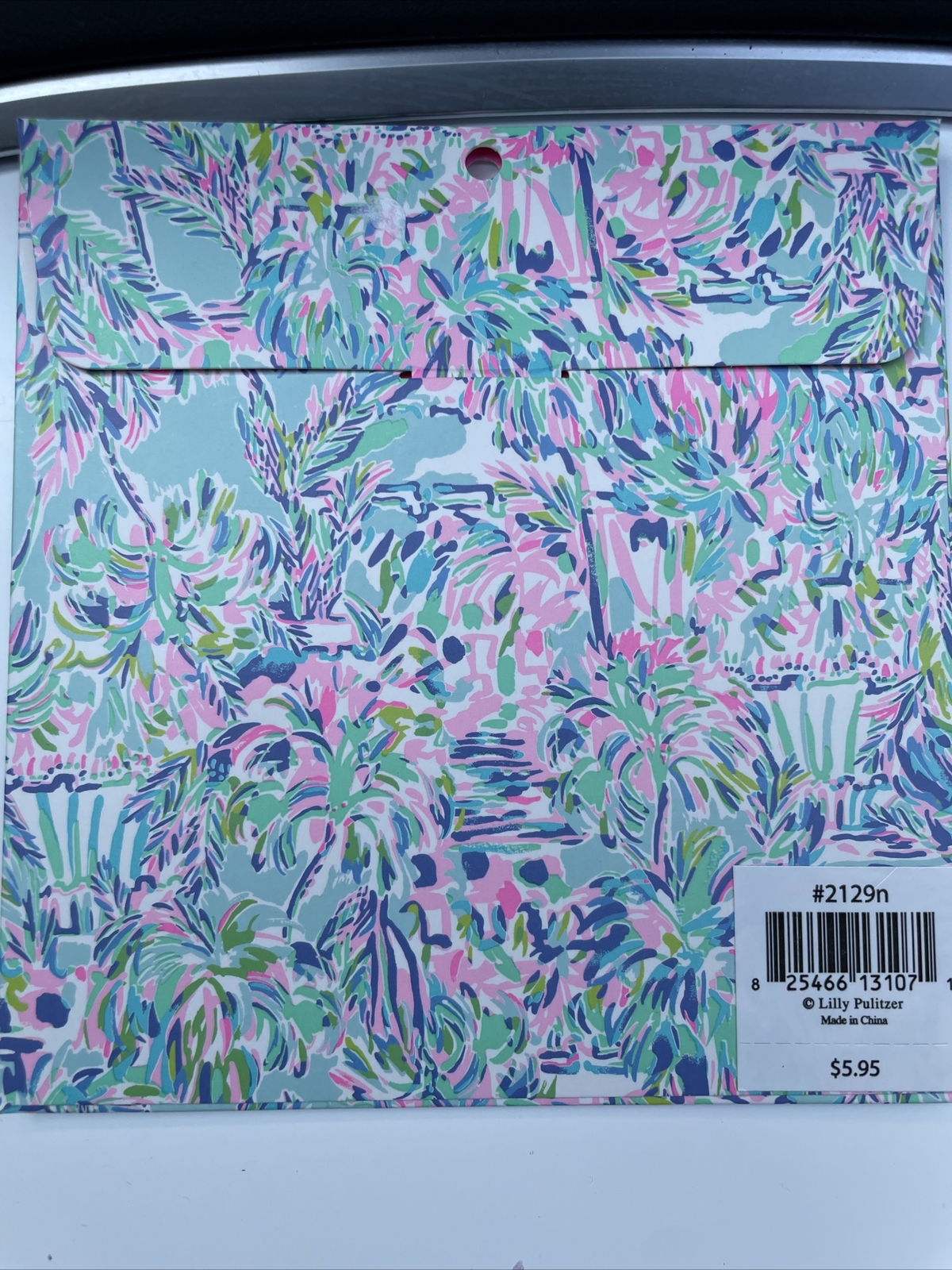 New Lilly Pulitzer Letter «N» Monogram Sticker Pattern Cabana Cocktail