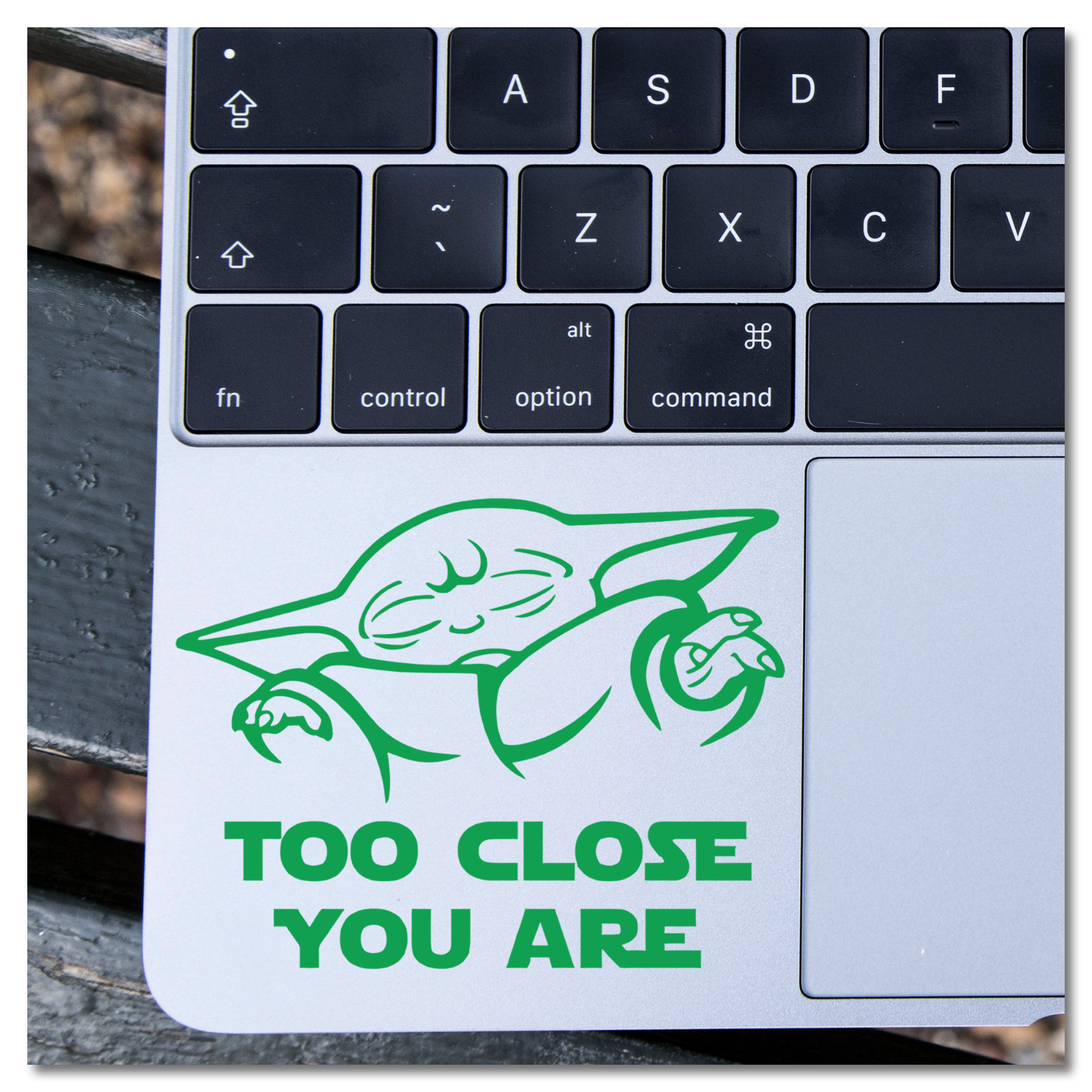 6″ Grogru Too Close You Are Baby Yoda Star Wars Mandalorian Vinyl Decal Sticker